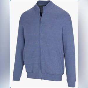 Greg Norman Men's Chelsea Full Zip Wind Sweater Golf Jacket Blue Grey size XXL
